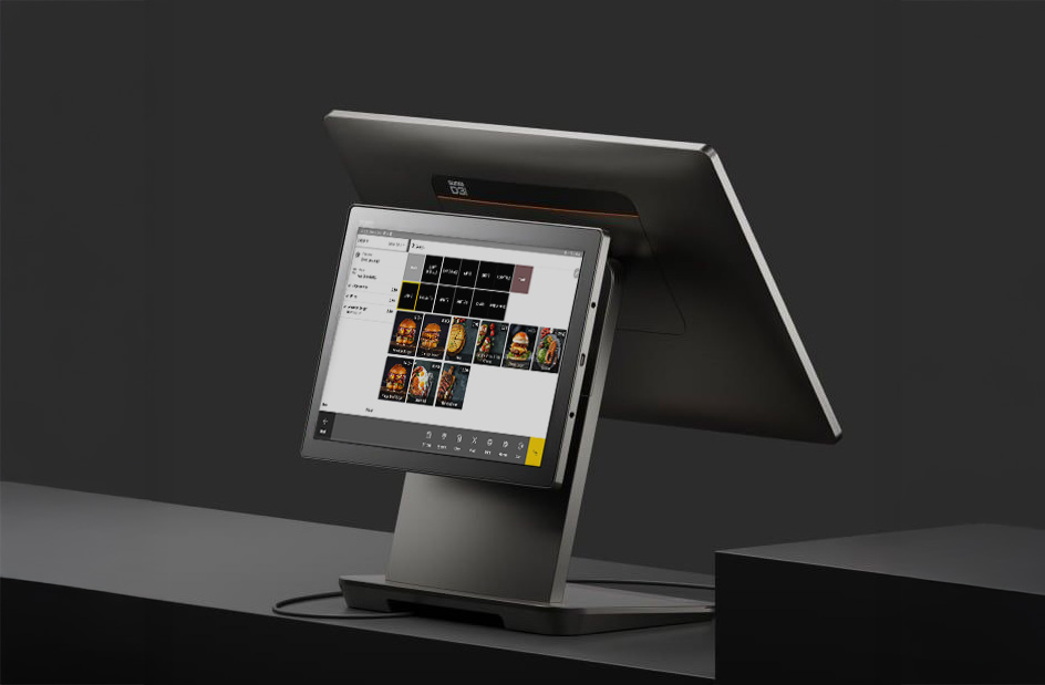 D3 PRO dual-display EPOS system showing EPOS integration Ireland capabilities with POS system connectivity features