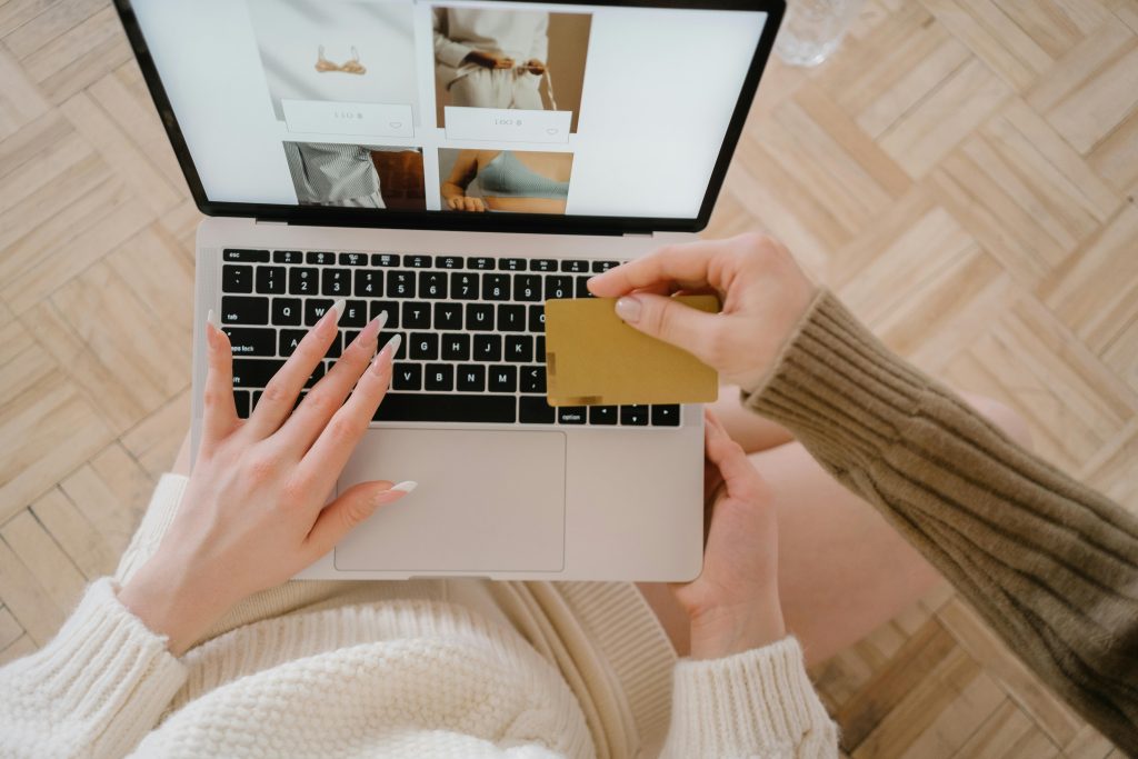 Woman paying on online store showing e-commerce payments Ireland optimization for better online payment methods conversion