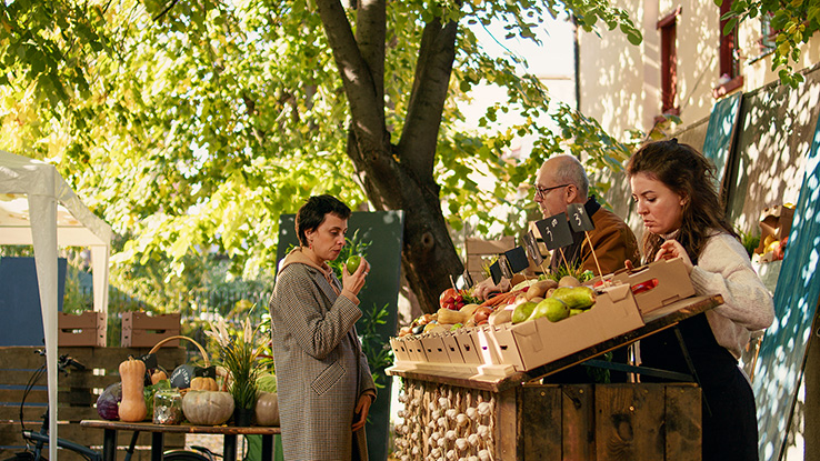 farmers market card machine Ireland outdoor market stall